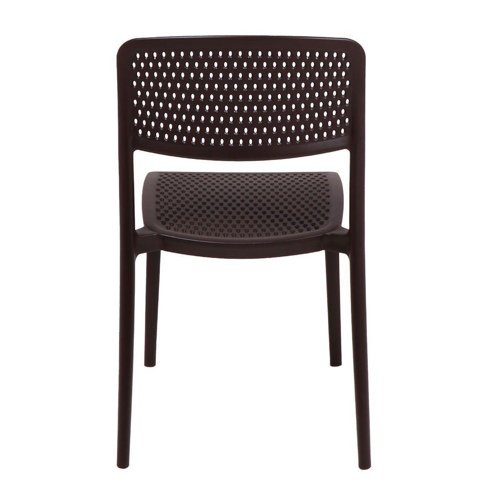 Cadeira Tramontina Serena Marrom Empilhável Em Polipropileno Com Proteção Antimicrobiana - 5