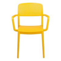 Cadeira Tramontina Serena Com Braços Amarela Empilhável Em Polipropileno Com Proteção Antimicrobiana - 2