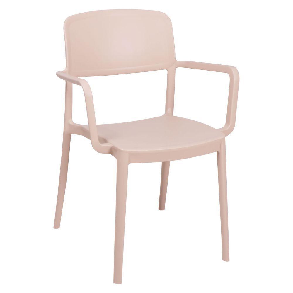 Cadeira Tramontina Marta Com Braços Areia Empilhável Em Polipropileno Com Proteção Antimicrobiana - 2