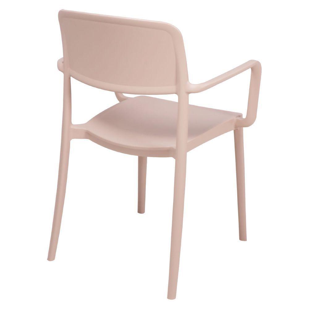 Cadeira Tramontina Marta Com Braços Areia Empilhável Em Polipropileno Com Proteção Antimicrobiana - 4