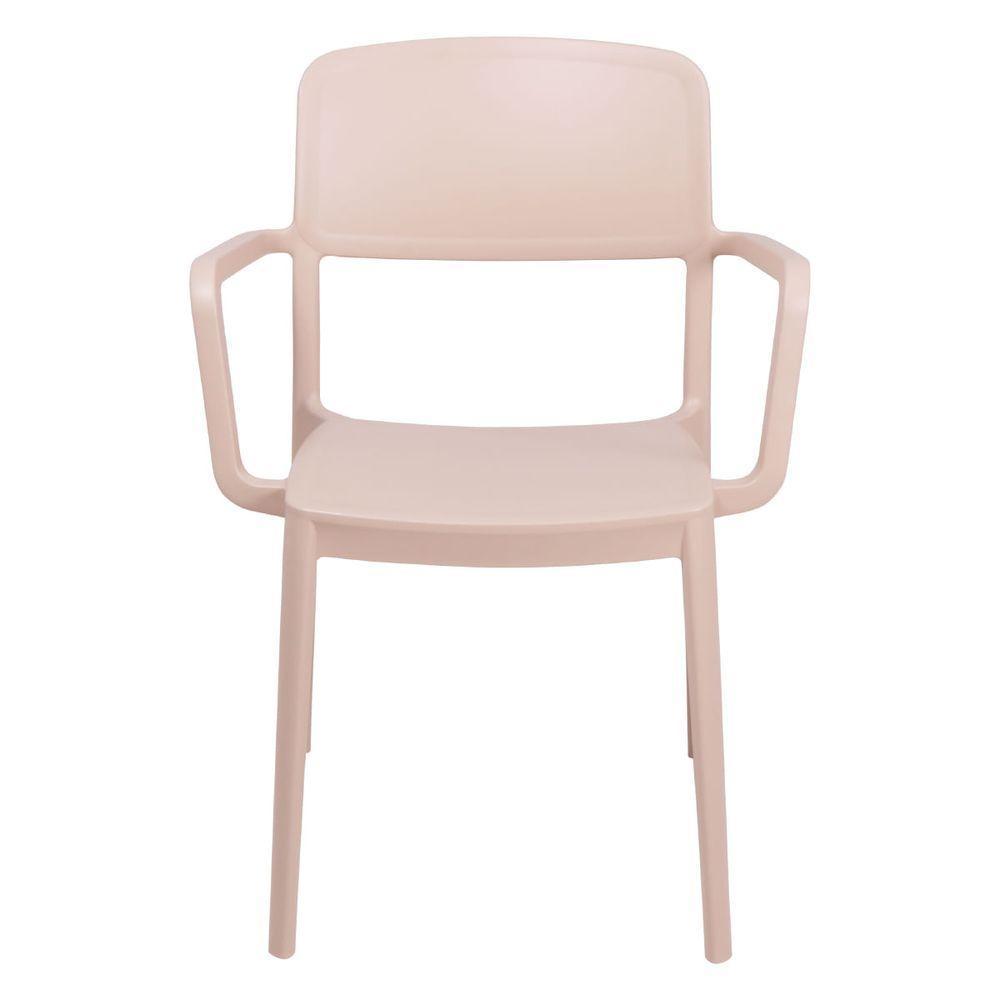 Cadeira Tramontina Marta Com Braços Areia Empilhável Em Polipropileno Com Proteção Antimicrobiana - 5