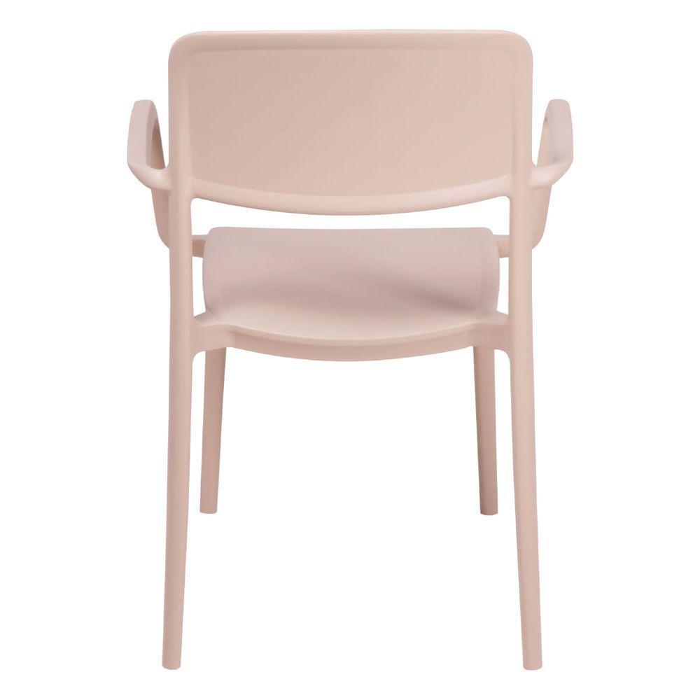 Cadeira Tramontina Marta Com Braços Areia Empilhável Em Polipropileno Com Proteção Antimicrobiana - 8