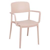 Cadeira Tramontina Marta Com Braços Areia Empilhável Em Polipropileno Com Proteção Antimicrobiana - 2