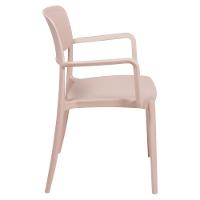 Cadeira Tramontina Marta Com Braços Areia Empilhável Em Polipropileno Com Proteção Antimicrobiana - 3