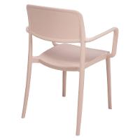 Cadeira Tramontina Marta Com Braços Areia Empilhável Em Polipropileno Com Proteção Antimicrobiana