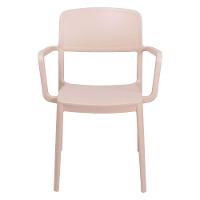 Cadeira Tramontina Marta Com Braços Areia Empilhável Em Polipropileno Com Proteção Antimicrobiana - 5