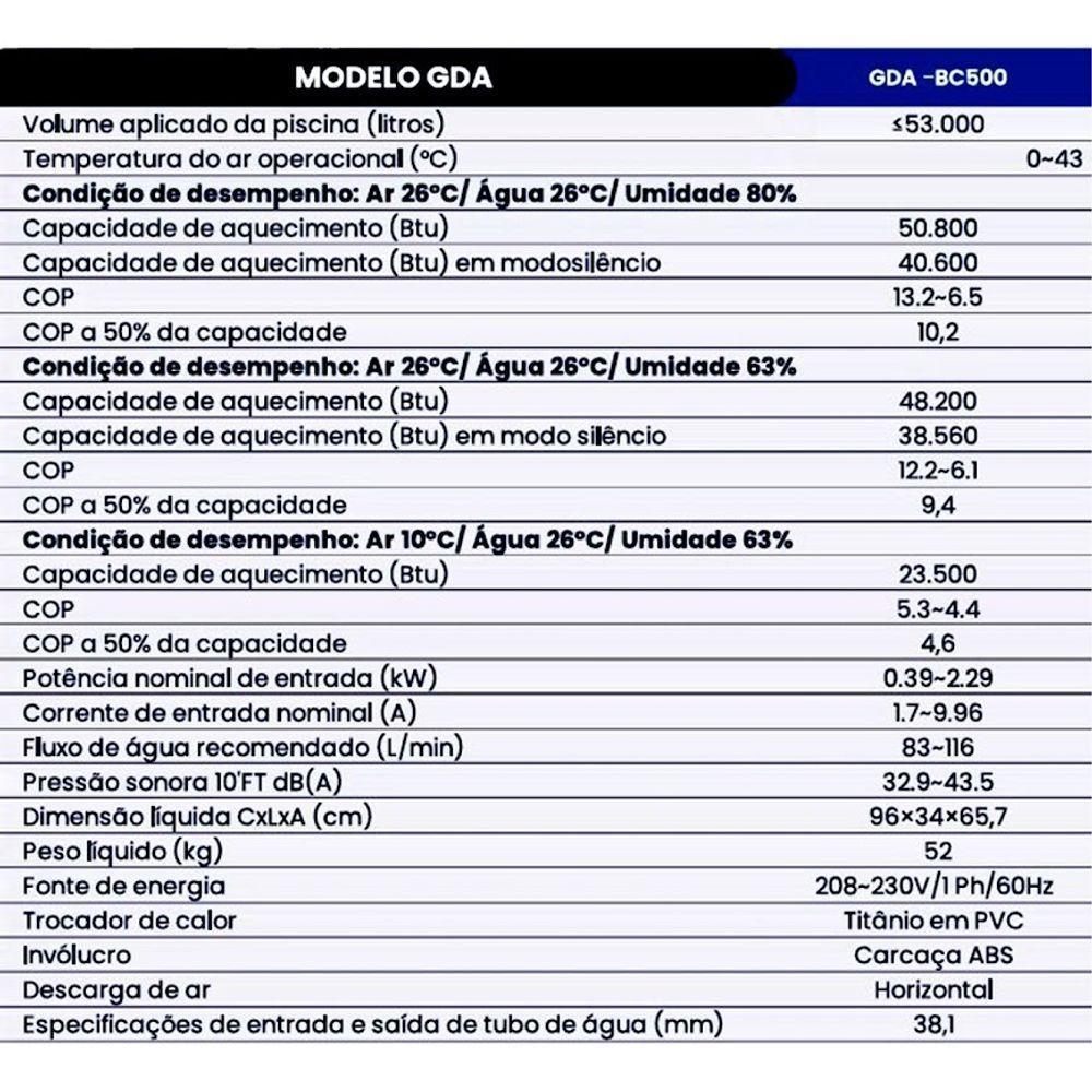 Bomba Calor Aquecedor Piscina Full Inverter Wifi 53000l 220v - 3