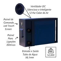 Bomba Calor Aquecedor Piscina Full Inverter Wifi 53000l 220v