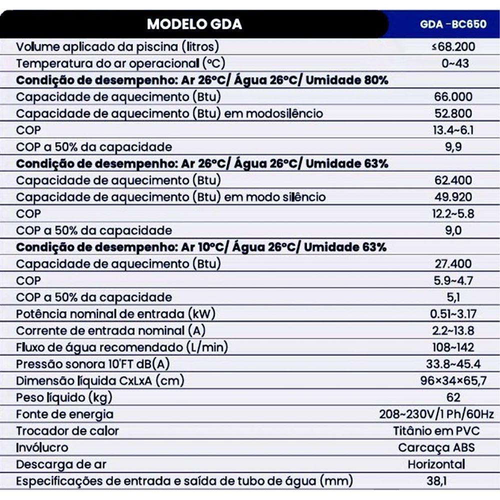 Bomba Calor Aquecedor Piscina Full Inverter Wifi 68200l 220v - 5