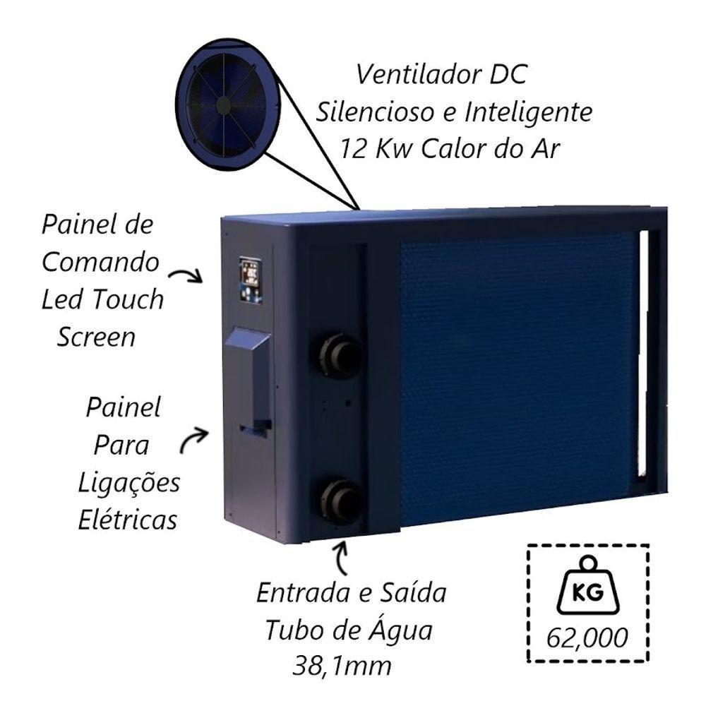 Bomba Calor Aquecedor Piscina Full Inverter Wifi 68200l 220v - 6