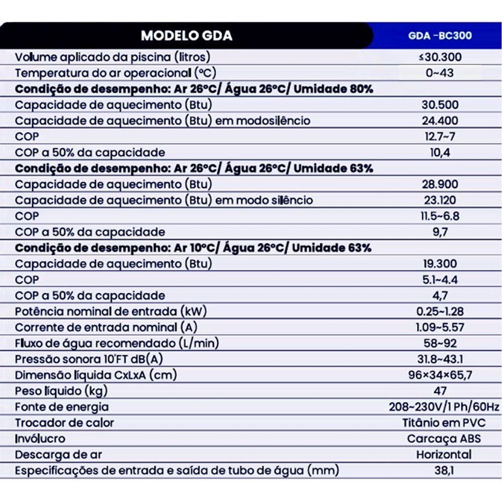 Bomba Calor Aquecedor Piscina Full Inverter Wifi 30300l 220v - 3