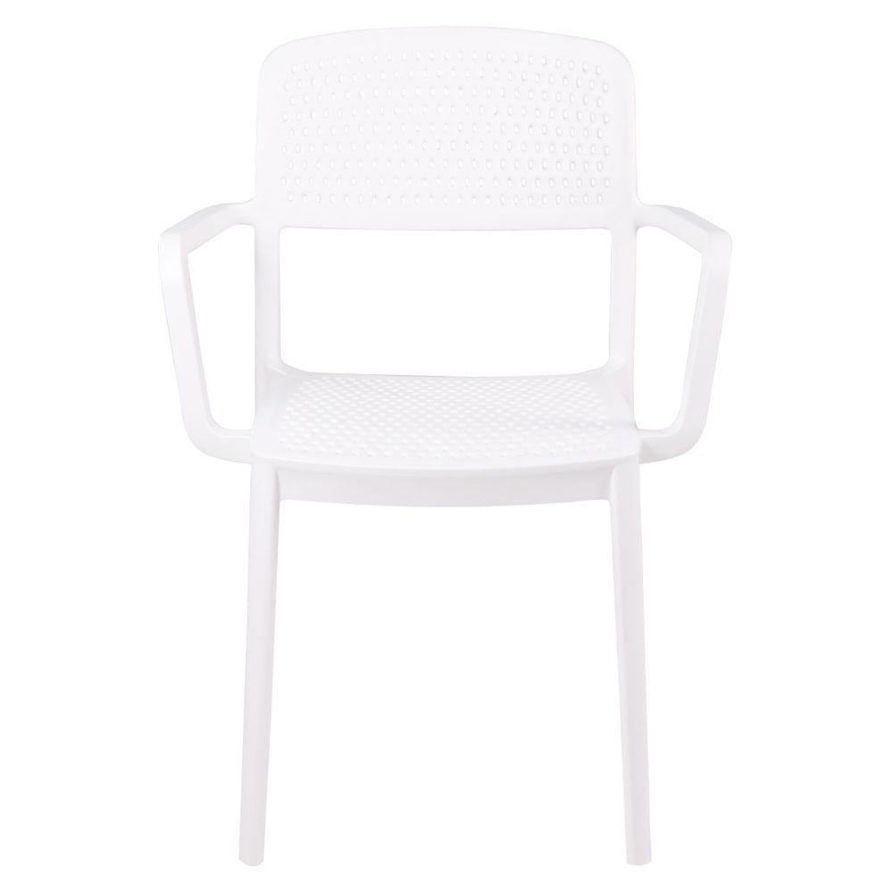Cadeira Tramontina Serena Com Braços Branco Empilhável Em Polipropileno Com Proteção Antimicrobiana - 2