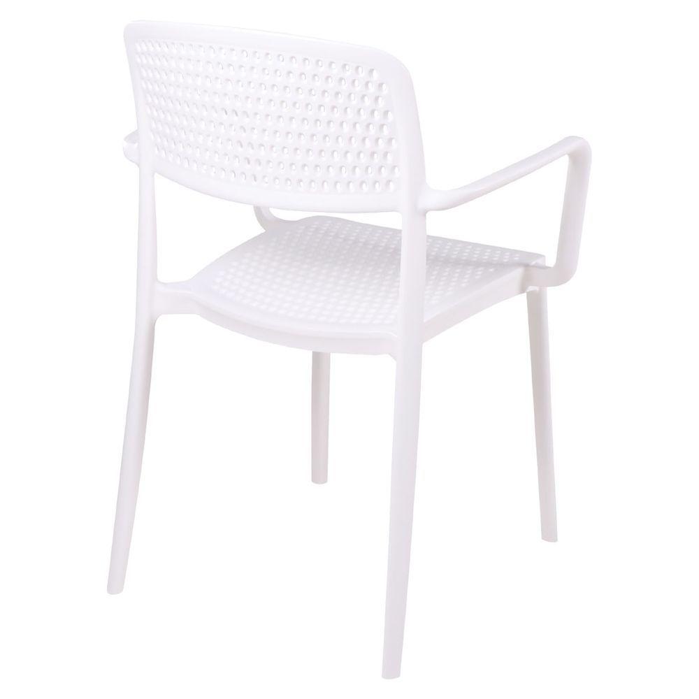 Cadeira Tramontina Serena Com Braços Branco Empilhável Em Polipropileno Com Proteção Antimicrobiana - 5