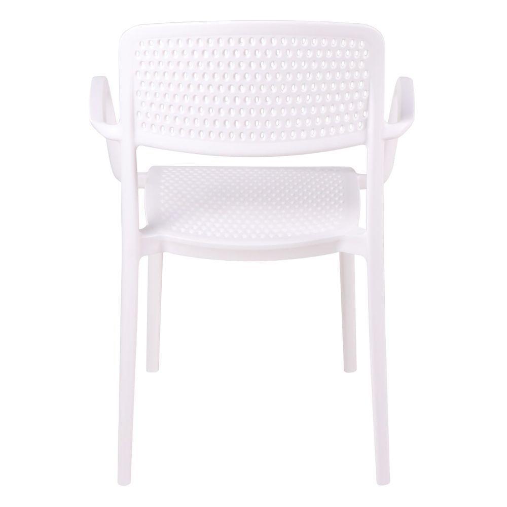 Cadeira Tramontina Serena Com Braços Branco Empilhável Em Polipropileno Com Proteção Antimicrobiana - 6