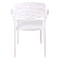 Cadeira Tramontina Serena Com Braços Branco Empilhável Em Polipropileno Com Proteção Antimicrobiana - 6