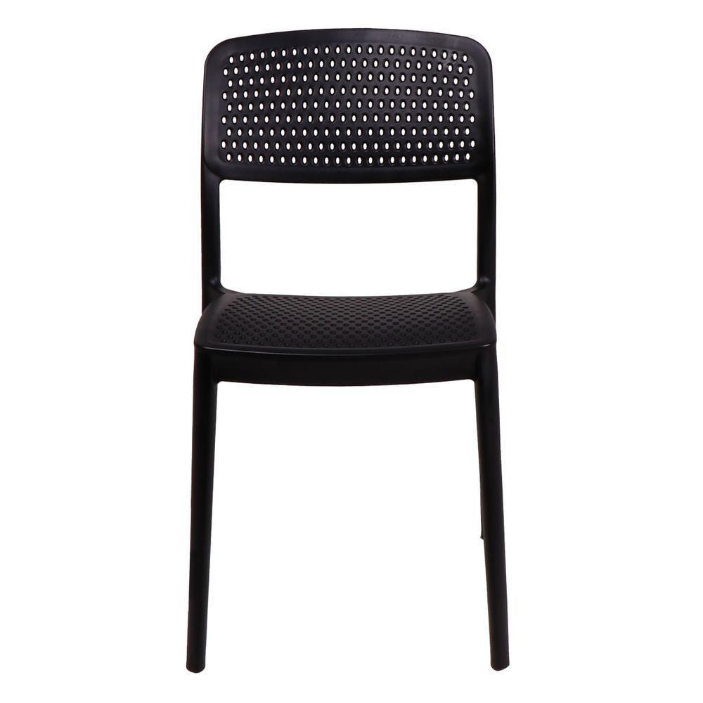 Cadeira Tramontina Serena Preto Empilhável Em Polipropileno Com Proteção Antimicrobiana - 2