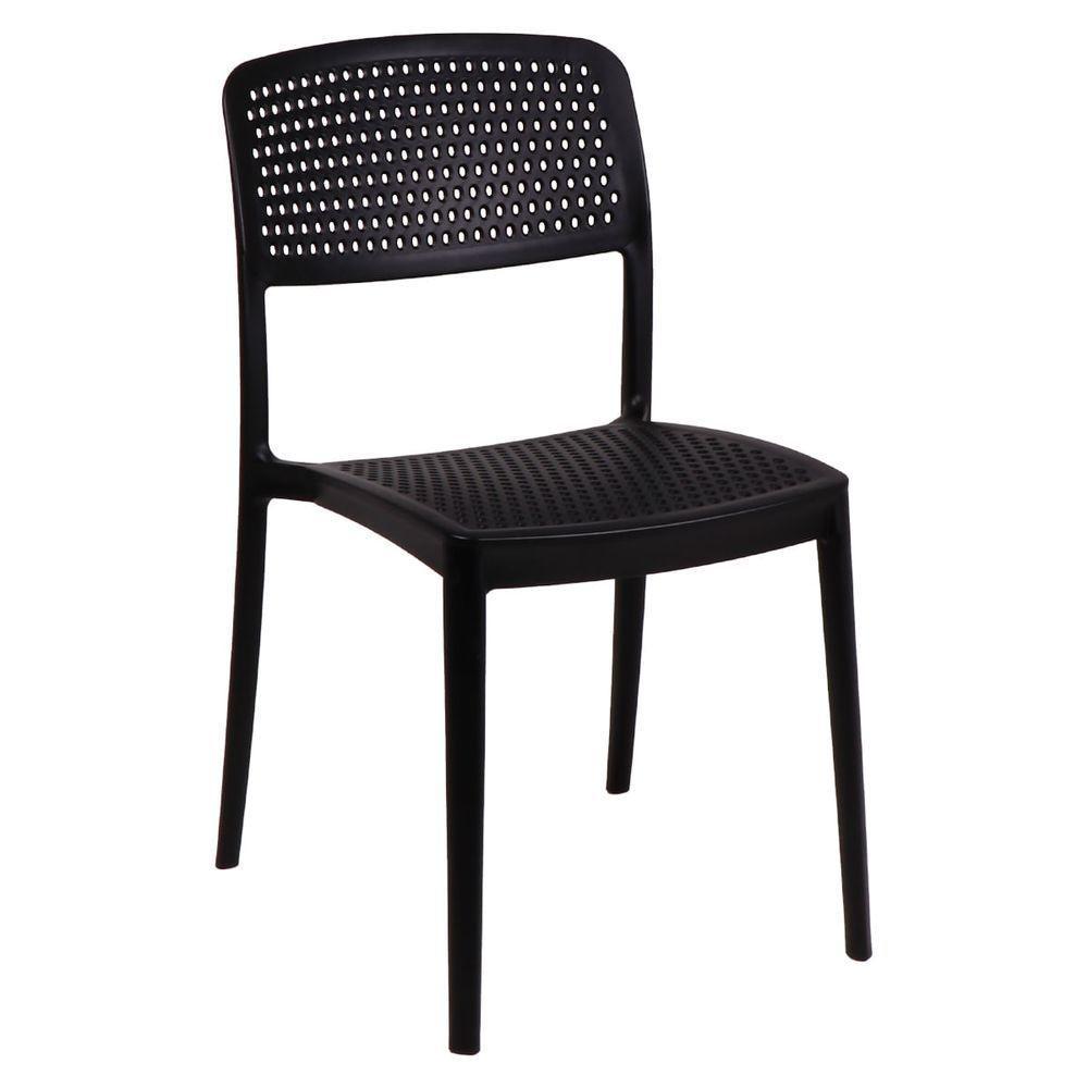 Cadeira Tramontina Serena Preto Empilhável Em Polipropileno Com Proteção Antimicrobiana - 3