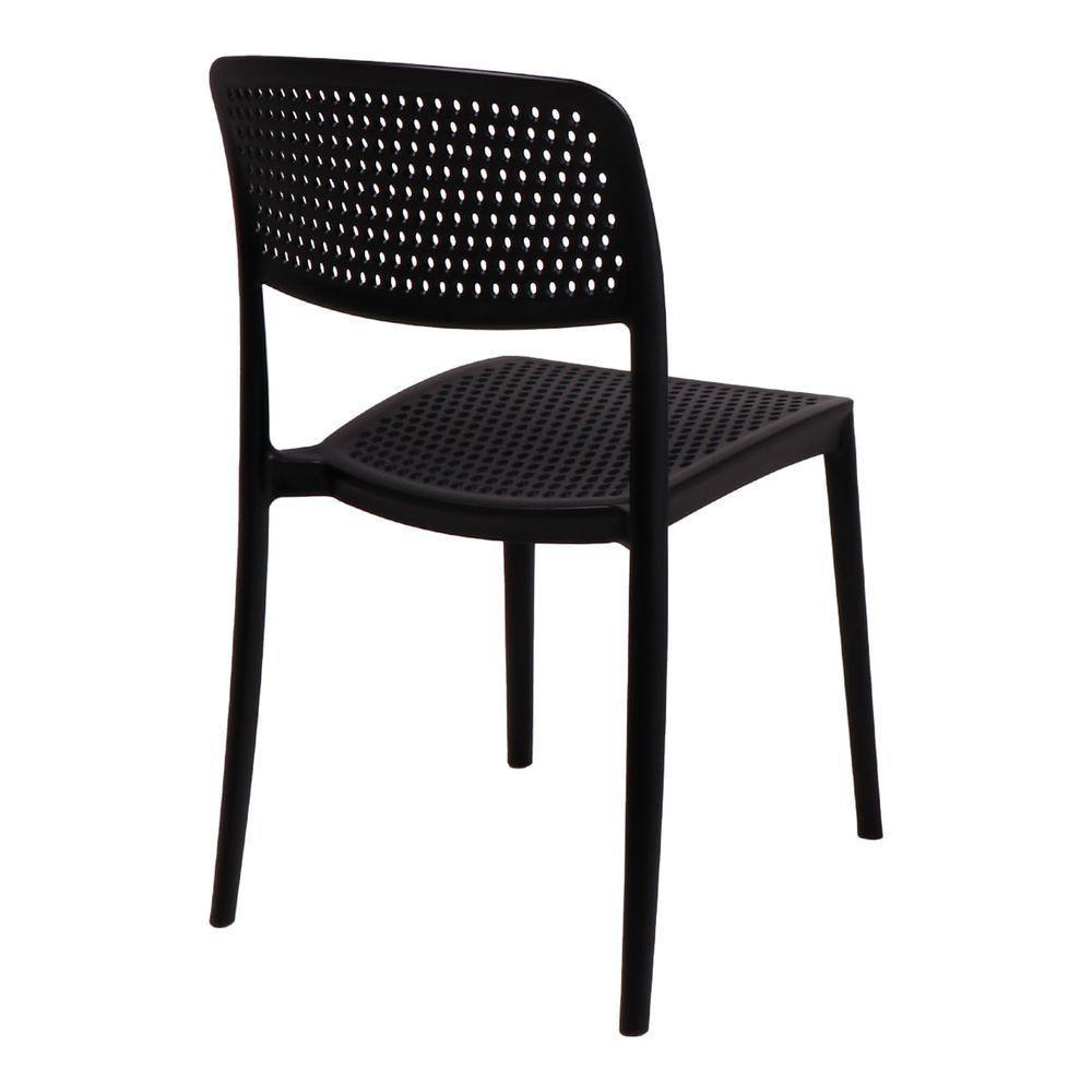 Cadeira Tramontina Serena Preto Empilhável Em Polipropileno Com Proteção Antimicrobiana - 5