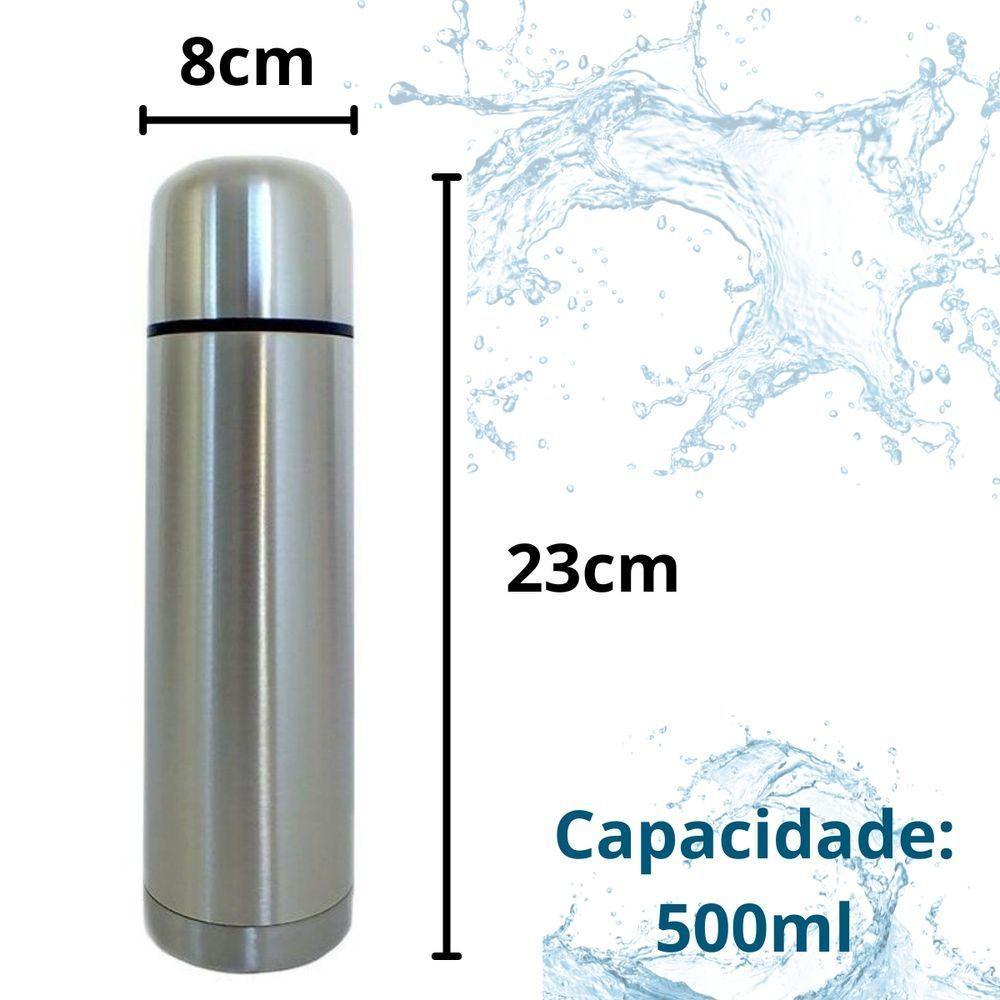 Garrafa Térmica Em Inox 500 Ml Compacta E Eficiente Para Viagens - 4