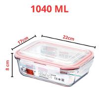 Tigela De Vidro Hermético Vasilha Marmita Mantimentos Tampa 1040ml Para Microondas Freezer Congelador Guarda Alimento - 3