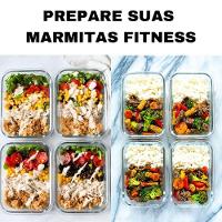 Tigela De Vidro Hermético Vasilha Marmita Mantimentos Tampa 1040ml Para Microondas Freezer Congelador Guarda Alimento - 5