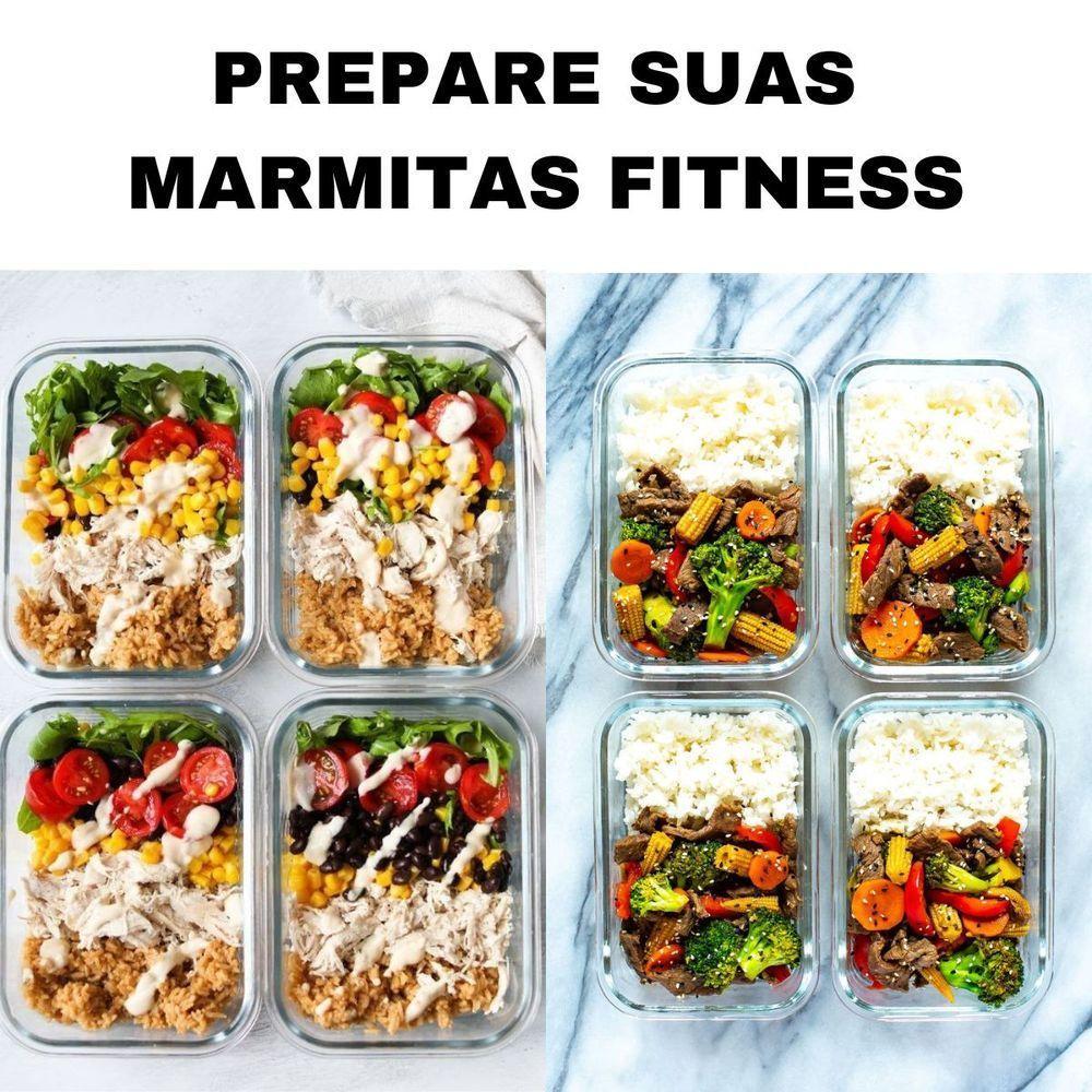 Vasilha De Vidro Hermético Marmita Mantimentos Tampa 1040ml Para Microondas Freezer Congelador Geladeira Guarda Alimento - 5