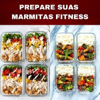 Pote De Vidro Hermético Marmita Com Tampa 1040ml Mantimentos Para Microondas Freezer Congelador Geladeira Guarda Comida - 3