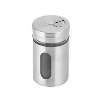 Saleiro Pimenteiro Porta Tempero Inox Regulagem E Visor De Quantidade - 1