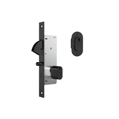 Fechadura Porta De Correr Stam 26.5mm Externa 940 Preto