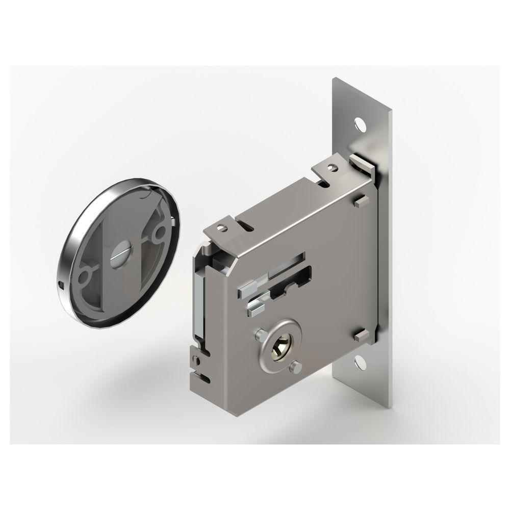 Fechadura Trava Tetra Auxiliar Haga 601 Inox 304 Com Roseta Quadrada - 3