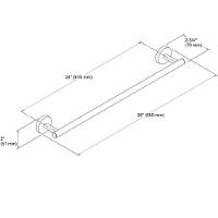 Porta Toalha Barra 610mm Preto Elate Kohler 27287br-bl - 2