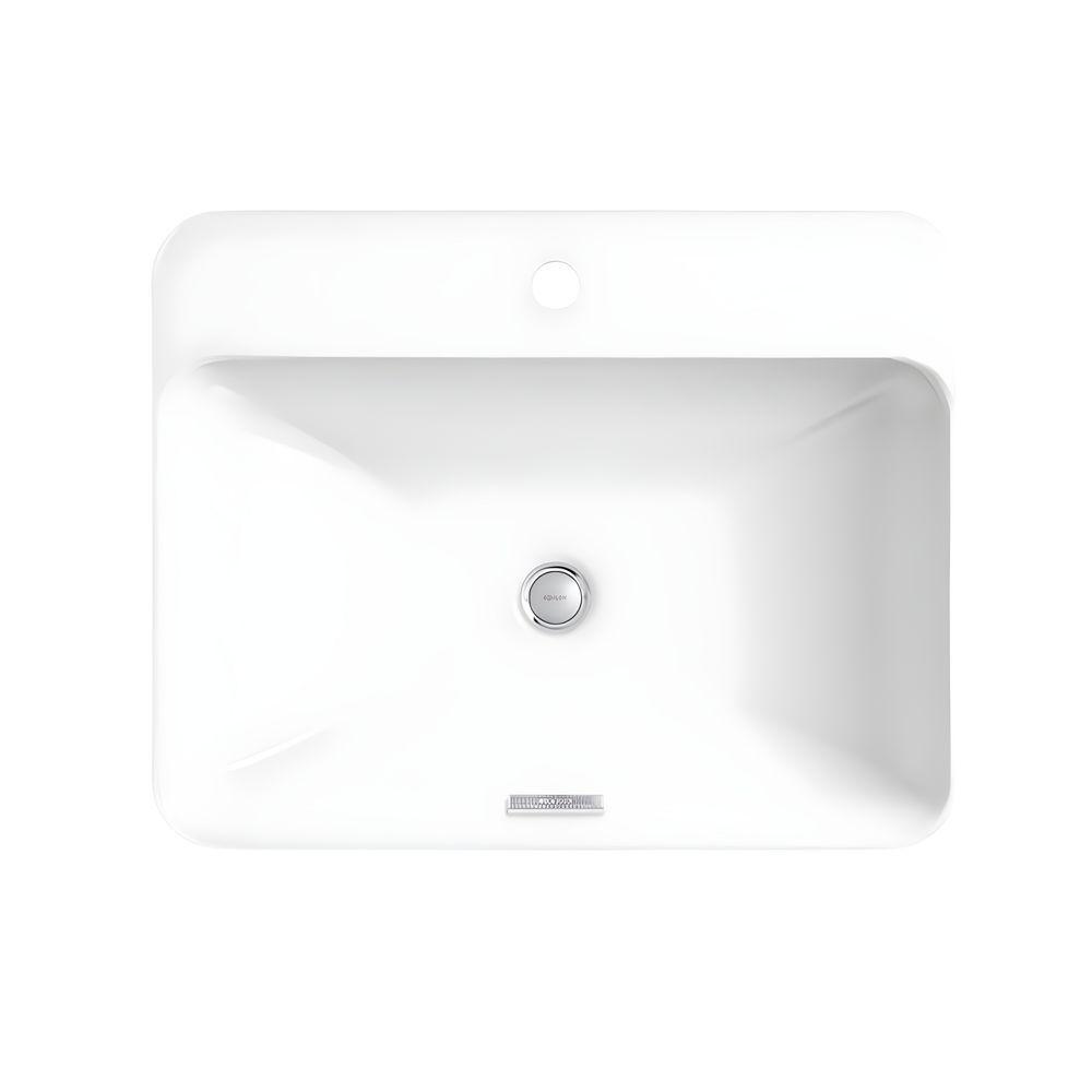 Cuba Para Banheiro Kohler Vox Retangular De Sobrepor Retangular 58x46cm Com Furo Branca 2660br-1-0 Branco - 2