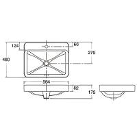 Cuba Para Banheiro Kohler Vox Retangular De Sobrepor Retangular 58x46cm Com Furo Branca 2660br-1-0 Branco - 8