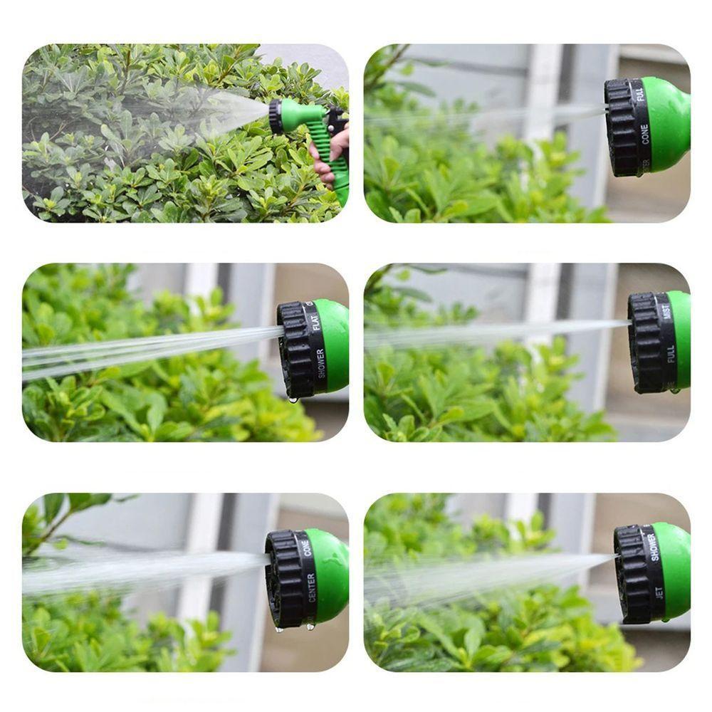 Mangueira Jardim Expansível 30 Metros Resistente Jatos Da Água Verde - 2