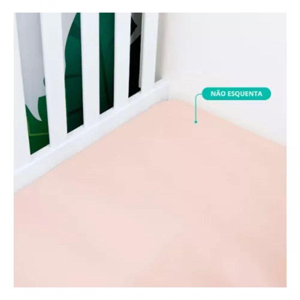 roteção De Colchão Nude Impermeável Berço Americano Com Zíper - 3