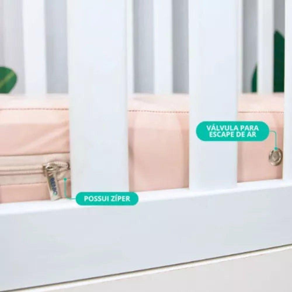 roteção De Colchão Nude Impermeável Berço Americano Com Zíper - 6