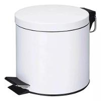 Lixeira Inox 3 Litros Com Pedal Cesto Removível Para Banheiro Ou Cozinha Branca - 1