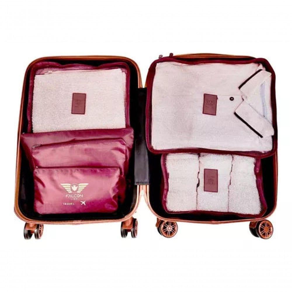 Organizador De Mala Bolsa Kit 6 Peças Bordo - 1