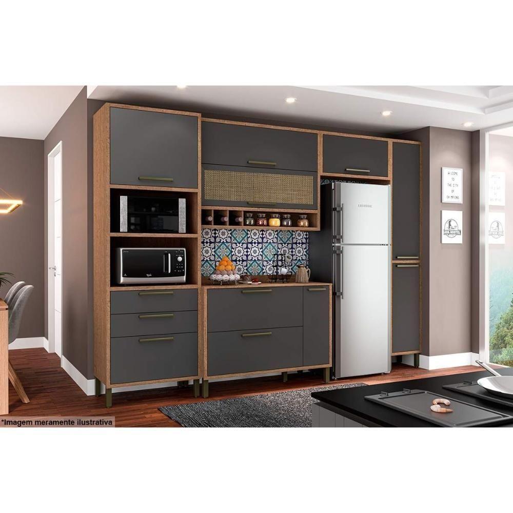 Paneleiro De Cozinha Syrah Torre Quente Com 2 Portas E 2 Gavs 74x225m Amendoa-branco - Ronipa - 4