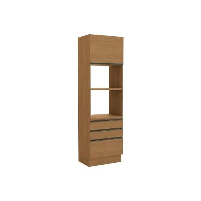 Paneleiro de Cozinha Modulado Maxxi G750 Torre Quente c/ 1 Porta e 3 Gavetas 70cm Canela - Kappesberg