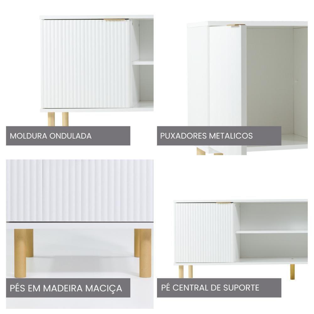 Rack Ditália 2 Portas R-634 Cor:branco Branco - 2