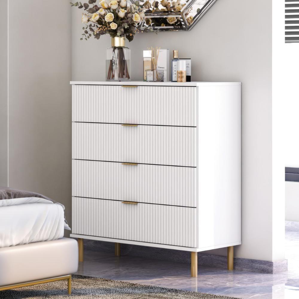 Cômoda Ditália 4 Gavetas DM-239 Branca - 1
