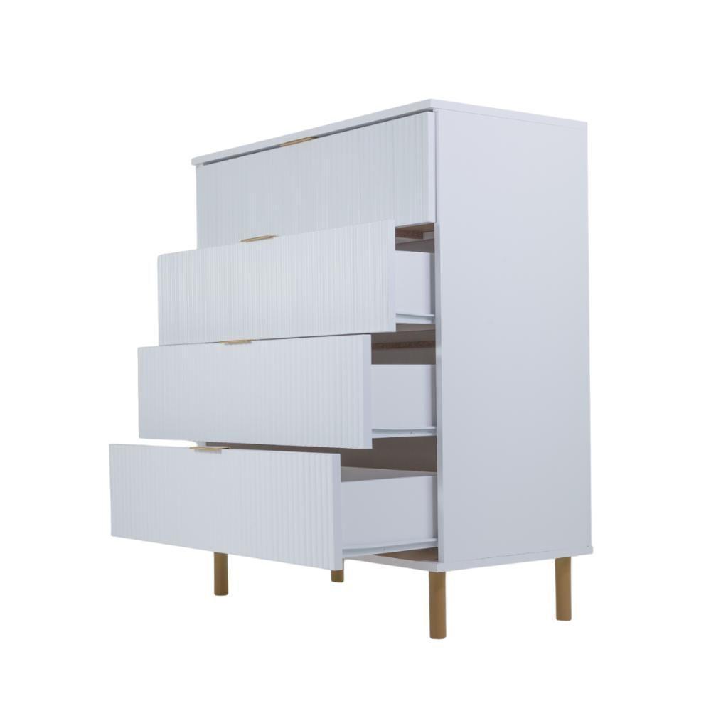 Cômoda Ditália 4 Gavetas DM-239 Branca - 4