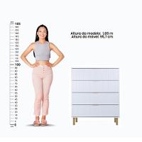 Cômoda Ditália 4 Gavetas DM-239 Branca - 7