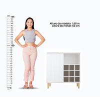 Aparador Bar Adega Ditália 2 Portas R-633 Branco - 6
