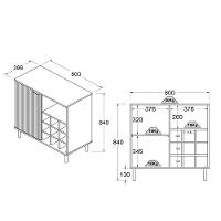 Aparador Bar Adega Ditália 2 Portas R-633 Branco - 7