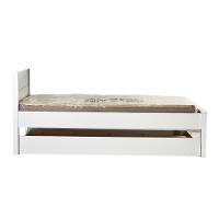 Cama Solteiro Ditália Cama Aux+2colch Cm22 Cm23 Cor:branco Branco