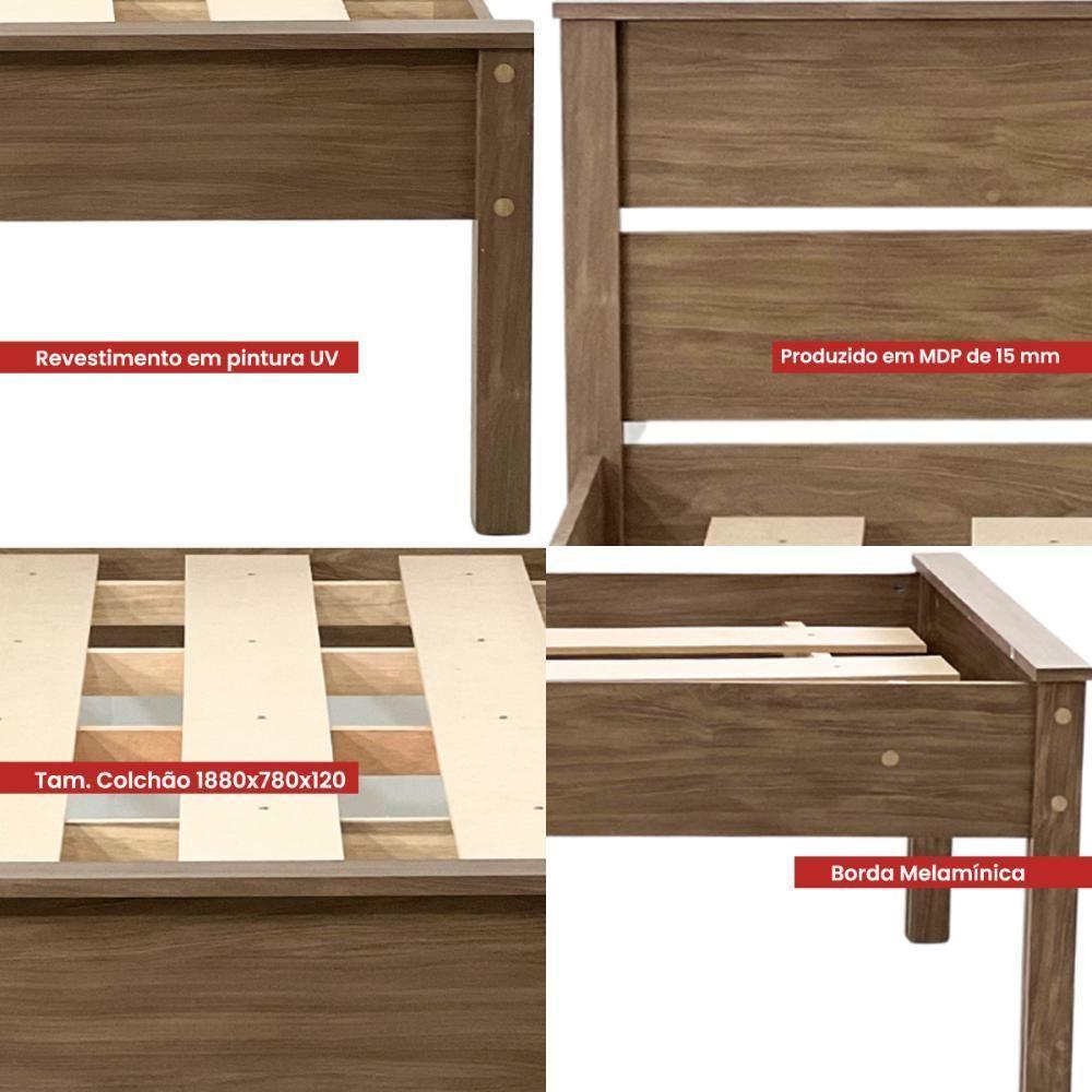 Cama Solteiro Ditália Com Colchão Cm-22 Cor:diamond Diamond - 2