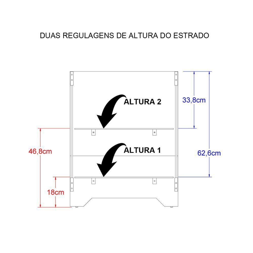 Berço Com Colchão Ditália Multifuncional 3x1 BBI-51 Branco - 7
