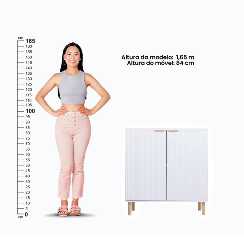 Aparador Buffet Ditália 2 Portas R-632 Branco - 7